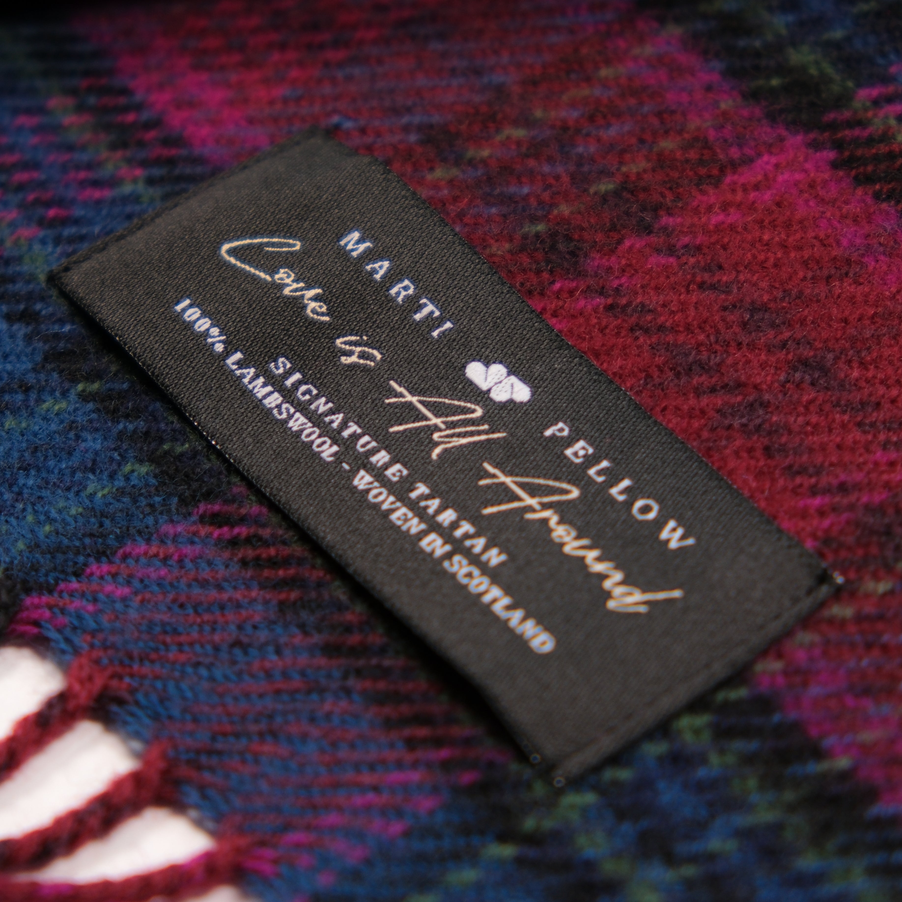Love is All Around Lambswool Signature Tartan Scarf