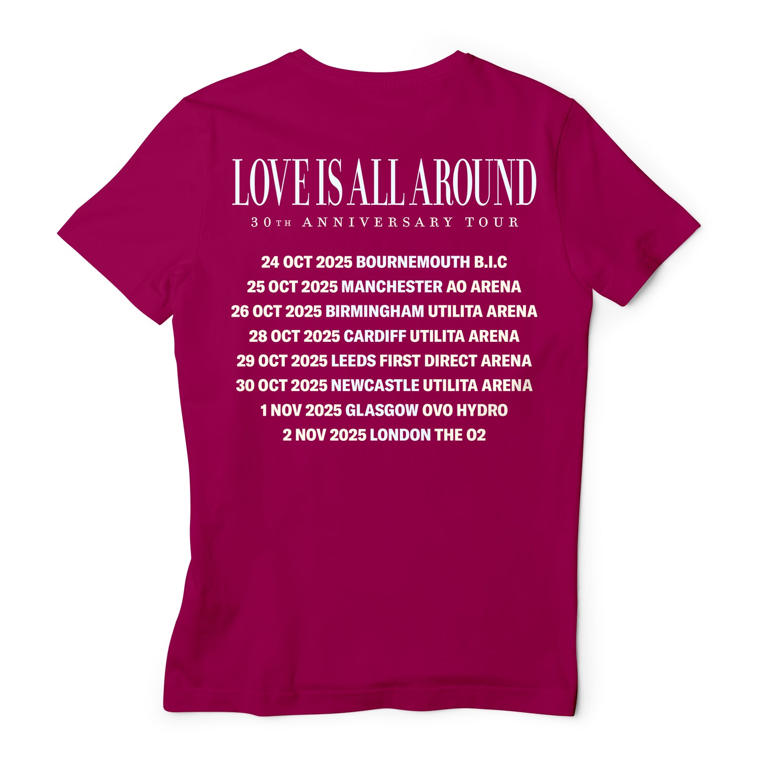 Love is All Around Tour T-Shirt Pink