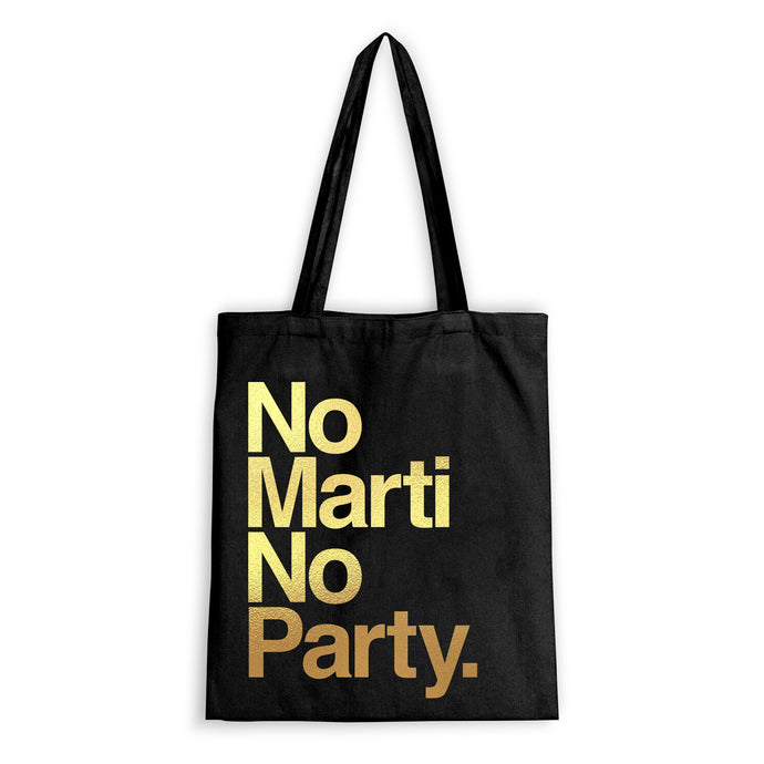 No Marti No Party NYC Gold Tote Bag